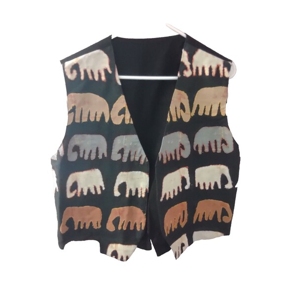 Women’s Vintage Boho Hand Made In India Embroidered Elephant Vest Please Read - Picture 1 of 8